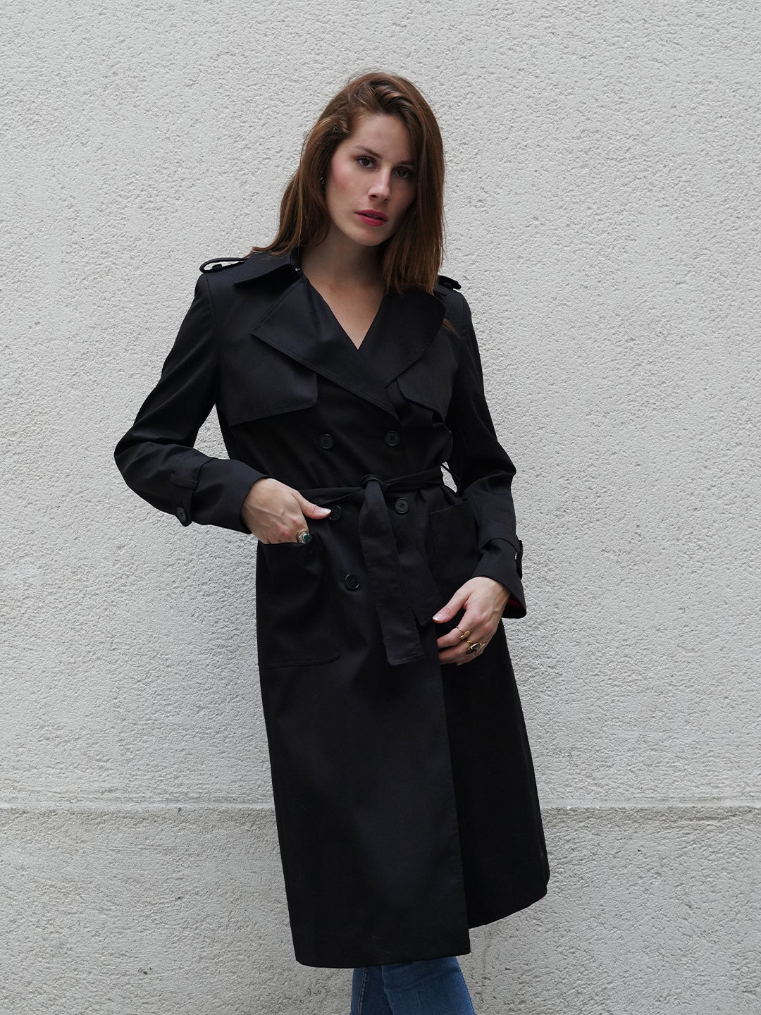 Trench noir sale